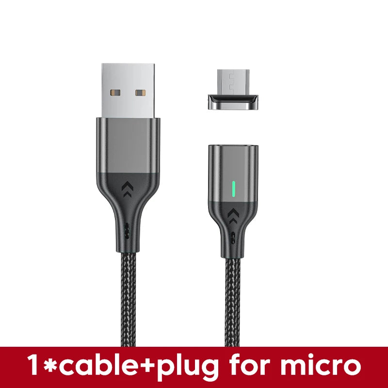 AUFU Magnetic Charge Cable 3A Fast Charging USB Type C Cable Magnet Micro USB Data Charging Wire Mobile Phone for iPhone Xiaomi