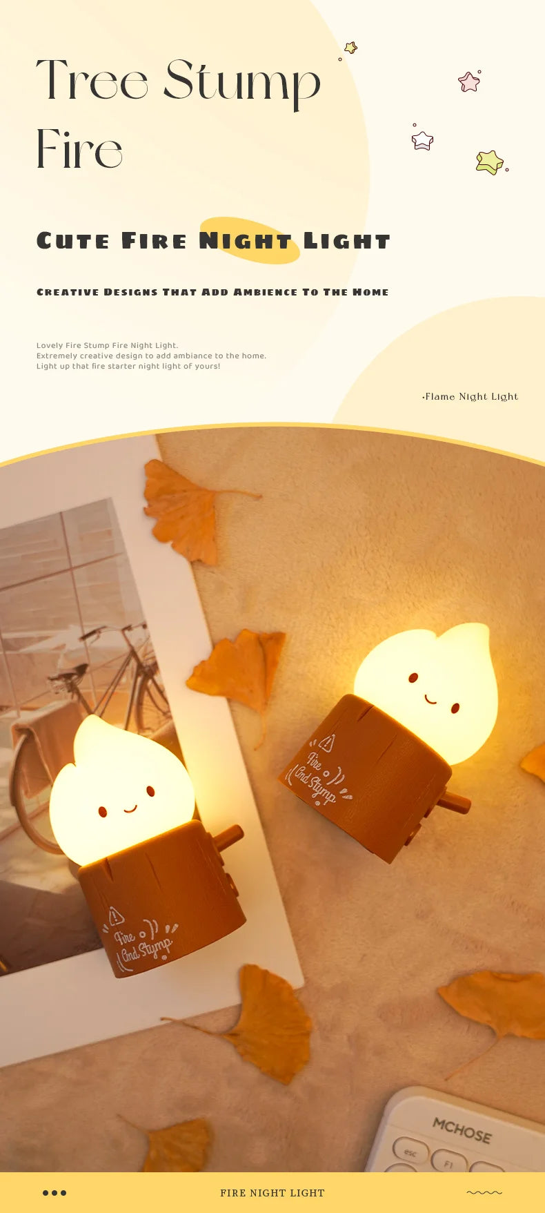 Flameless Candles Night Light Cute Sleeping Nightlights Dimmable 2 Lighting Modes Bedside Lamp For Kid Bedroom