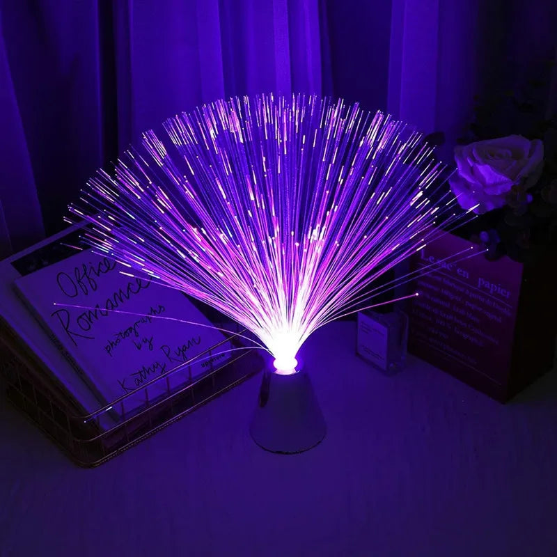 Colorful Fiber Optic Lamp LED Starlight Atmosphere Light Color Changing Crystal Night Light Wedding Party Christmas Decor Lamp