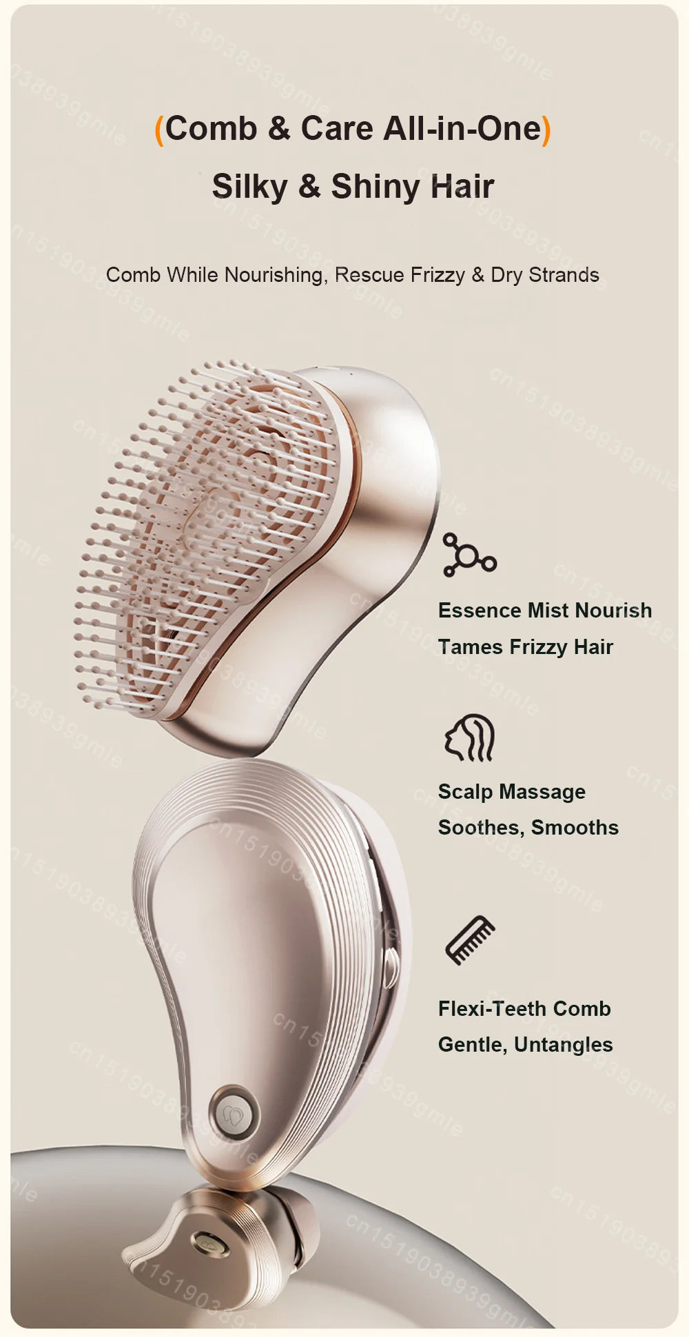 Massage Comb Electric Spray Massager Essential Oil Hair Growth Vibration Atomized Anti Hair Loss Scalp Portable Care Tools