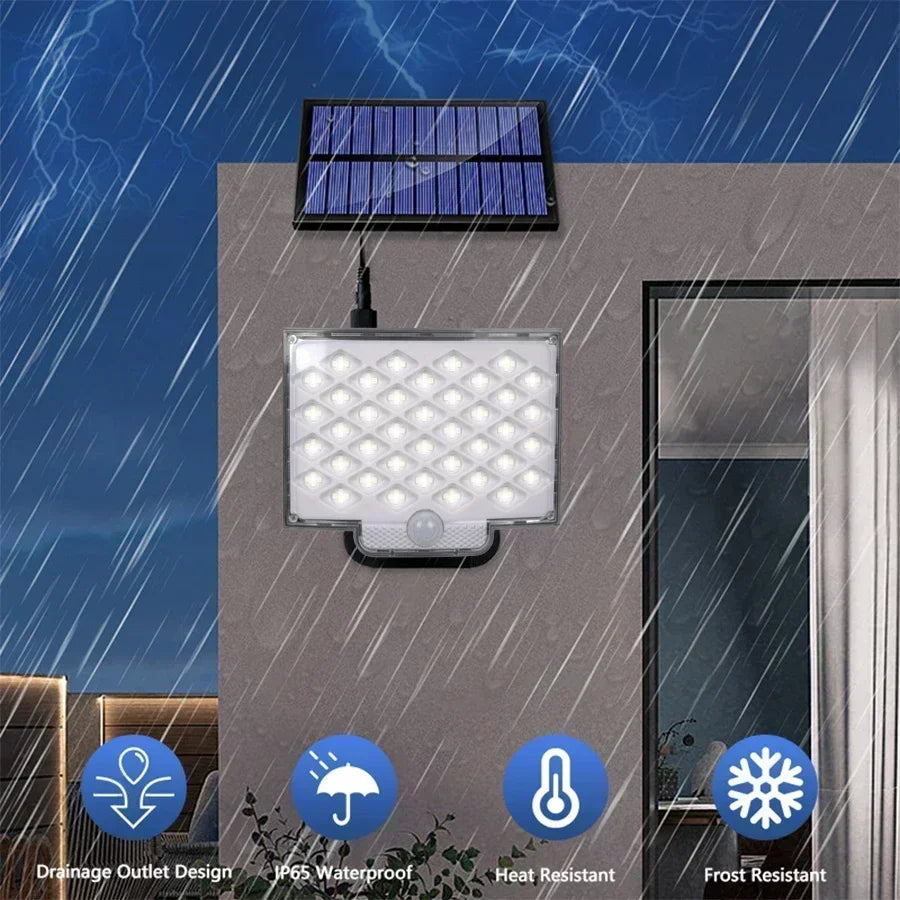 1-2pcs Super Bright 234LED Solar Light, IR Sensor Street Light, Decorative Wall Light, Multiple Switch Modes with Remote Control
