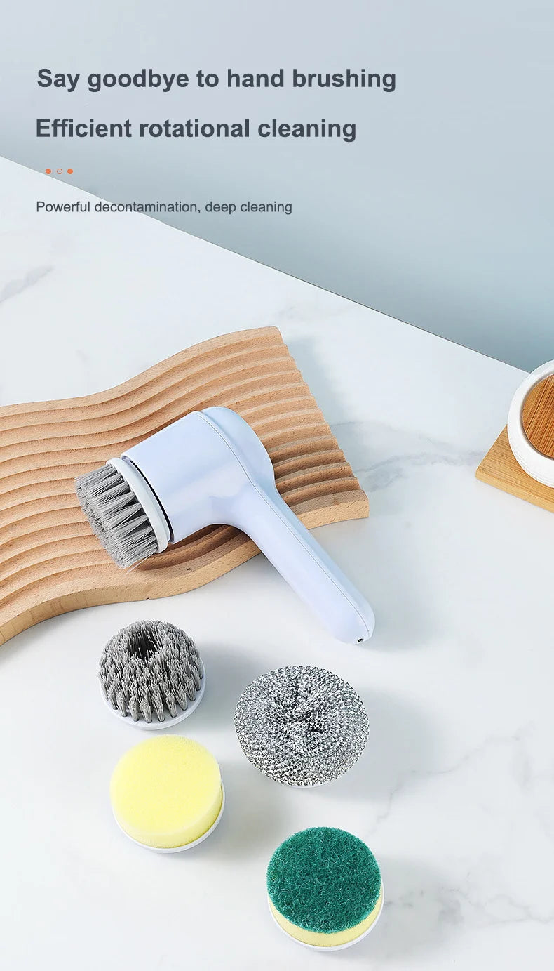 Multi-functional Electric Cleaning Brush for Kitchen and Bathroom - Wireless Handheld Power Scrubber for Dishes, and Pans