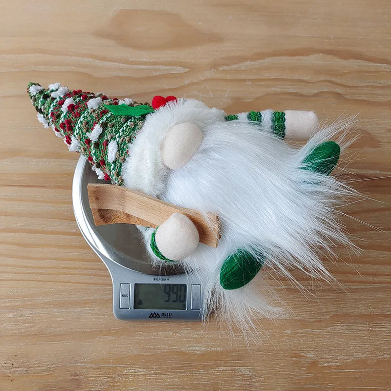 2025 Christmas Gift Gnome Doll Couple Led Night Light Sledge Elf Ski Home Xmas Decoration for 2026 New Year Valentine Gift