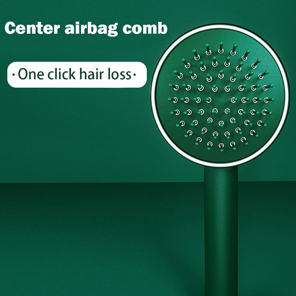 Central Airbag Hair Comb Self Cleaning Detangling Hair Brush For  Women Smooth Anti-Static Scalp Massage Hairbrush Dropshipping