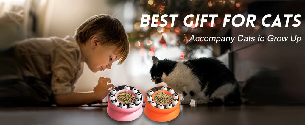 Cat Toys Puzzles Feeder Rotating Slow Feeder Interactive Indoor Cats Feeder Pet Toy for Aid Pets Digestion Mental Cat Supplies