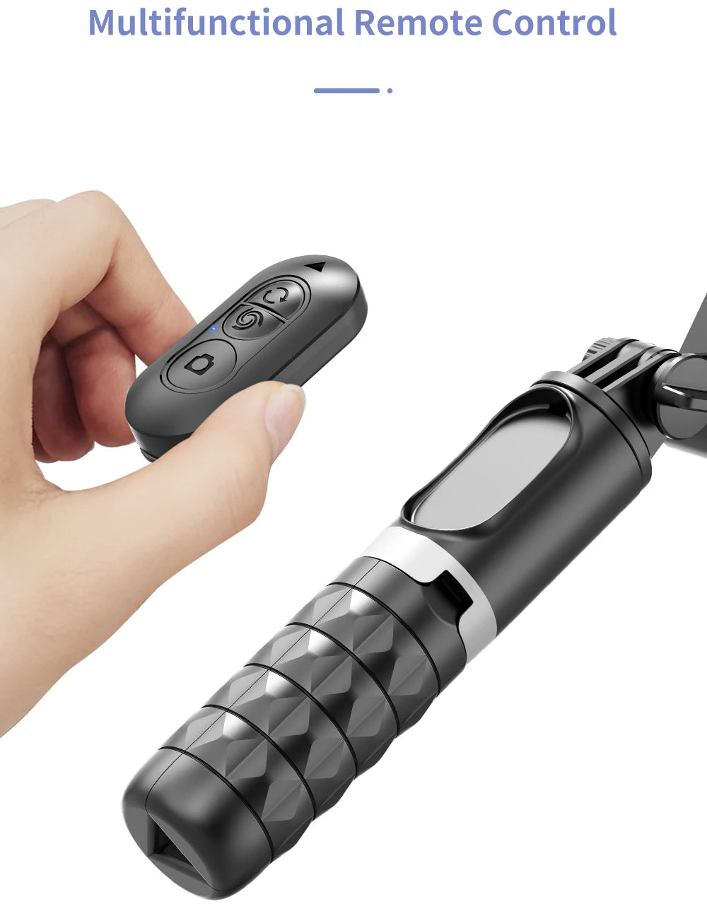 Q18 Desktop Following the shooting Mode Gimbal Stabilizer Selfie Stick Tripod with Fill Light for iPhone Cell Phone Smartphone
