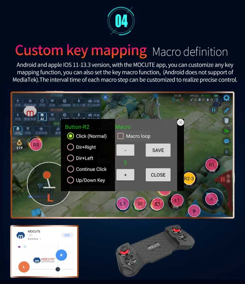 Cell Phone Gamepad Joystick For iPhone Android Control Bluetooth Controller Trigger Pubg Mobile Game Pad Gaming Cellphone Mando