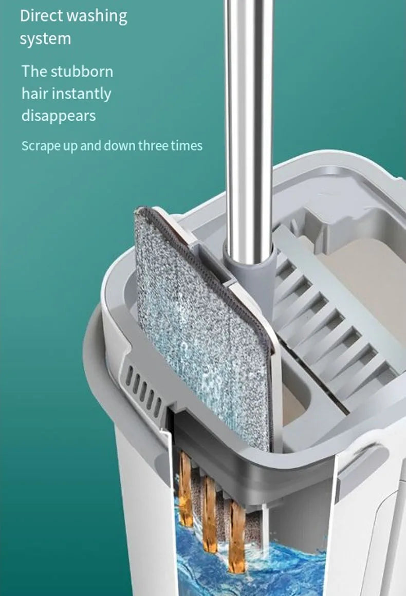 New Set Strong Cleaning Ablity Microfiber Mat Mop 360° Rotation Home Floor Kitchen Cleaning Tools Sleaning Bucket Cleaning Cloth