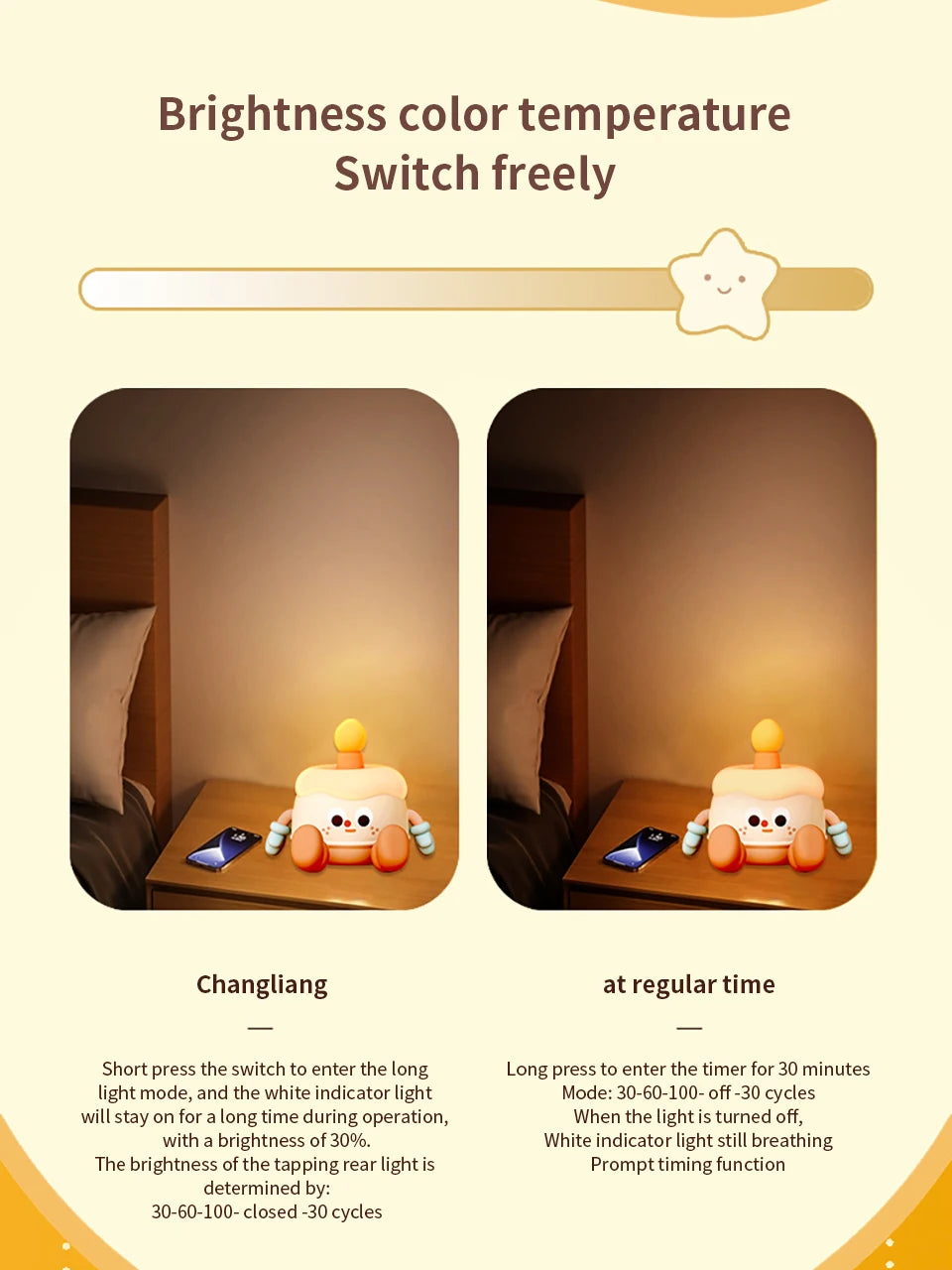 Mushroom Night Light LED Rechargeable USB Table Lamp Desk Room Decoration Baby Nursery Kids Birthday Gift Animal Pumpkin Lantern