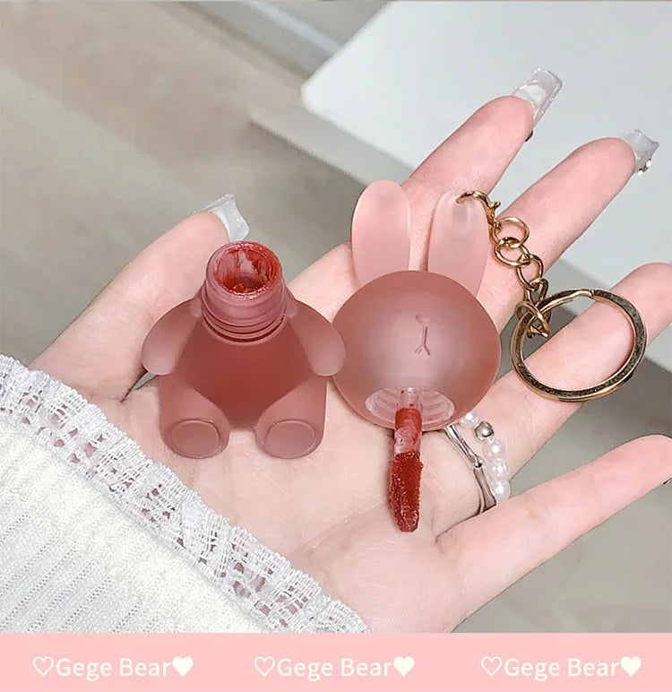 Gege Bear Rabbit Lip Glaze, Matte Velvet Lip Clay