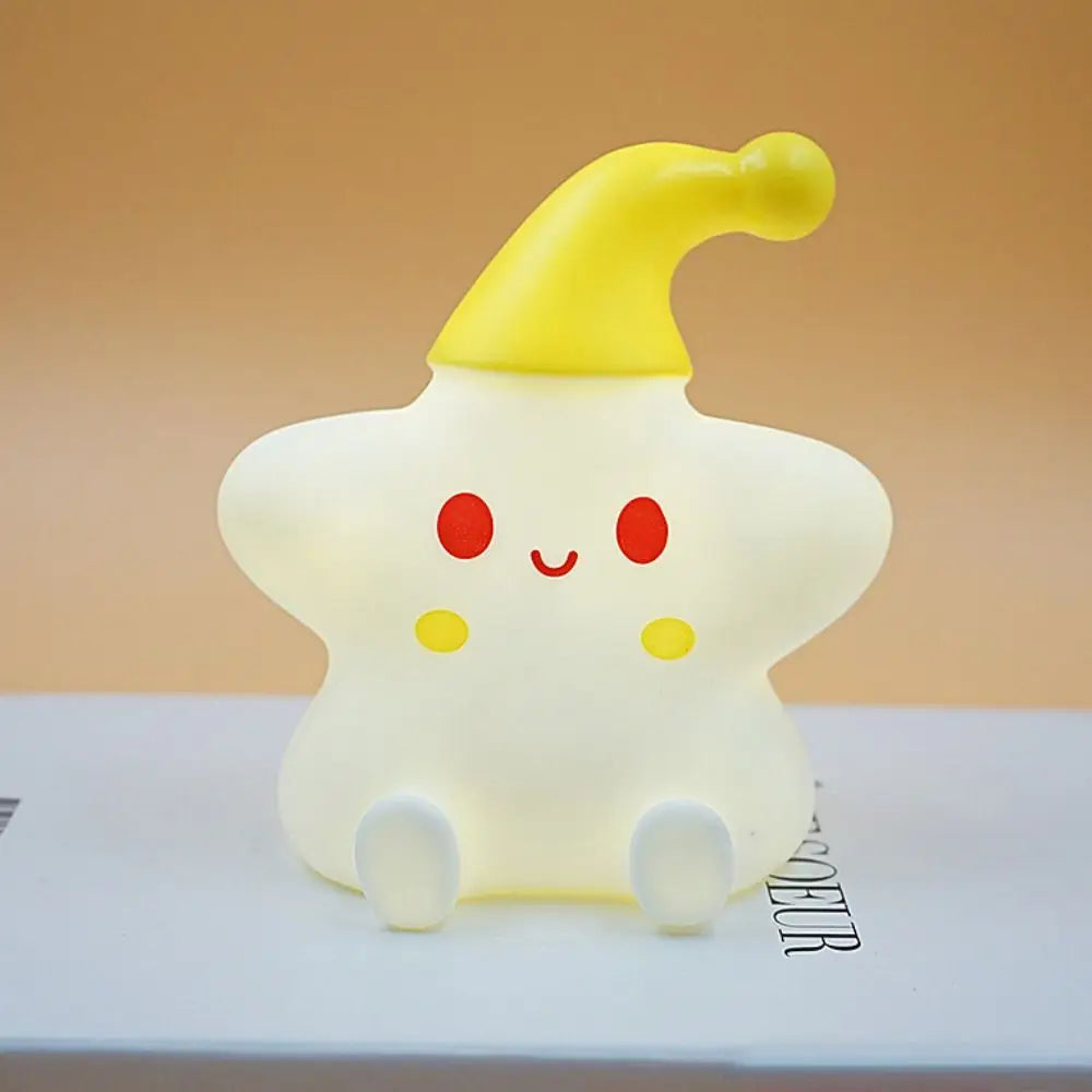 LED Silicone Night Light Little Star Creative Bedside Touch Table Lamp Bedroom Decoration Kawaii Gift For Kid Children