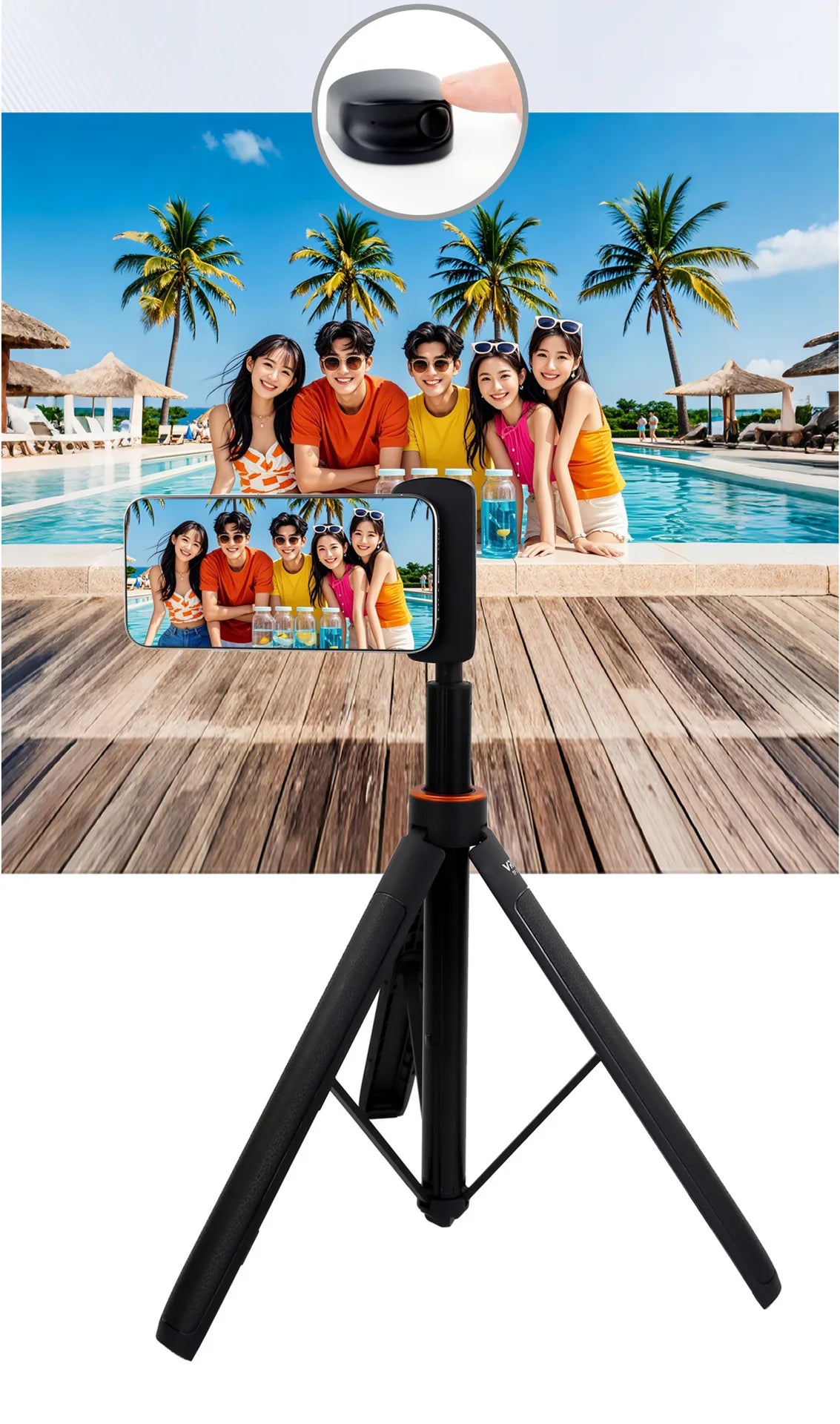2025 Smartphone Camera Shutter Grip Bluetooth Selfie Handle Camera Photo Stabilizer with Fill Light for Iphone Android MagSafe