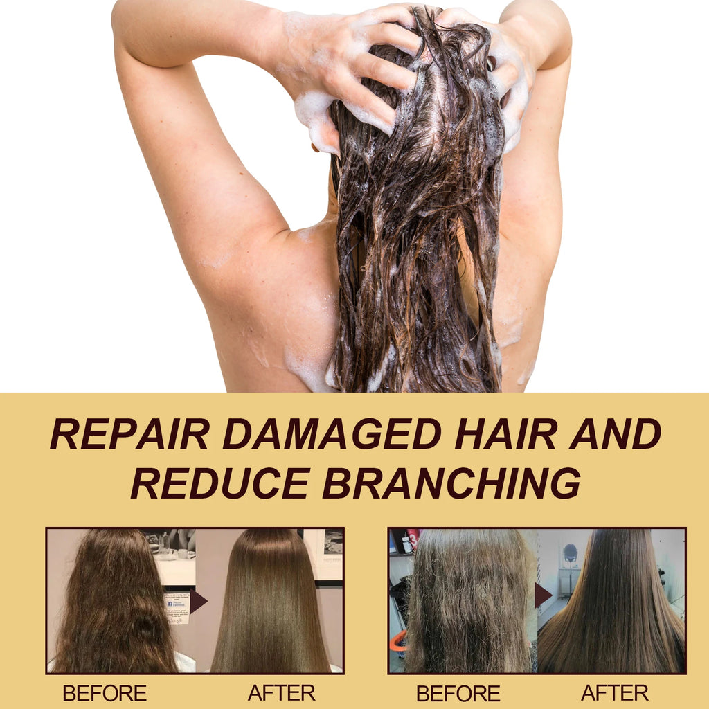 Collagen Shampoo&Mask&Essential Oil Hair Care Set Nourishing Repairing Damaged Dry Frizzy Split Hair Smoothing Shiny Hair Care