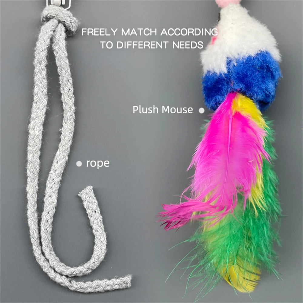 Cat Interactive Ball Toy, Automatic Rolling Ball with Tail, Rechargeable Smart Pet Interactive Toy, Intelligent Mouse for Cat