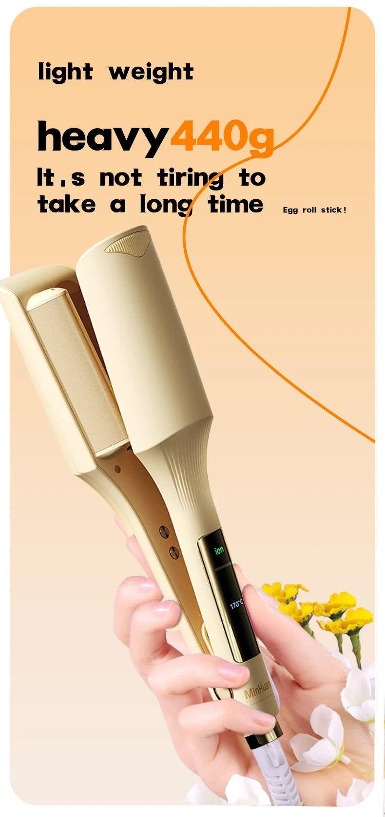 32mm Hair Wave Curling Iron Professional French Egg Roll Hair Curler Corrugated Wavy Styler Fast Heating Volumizing Styling Tool