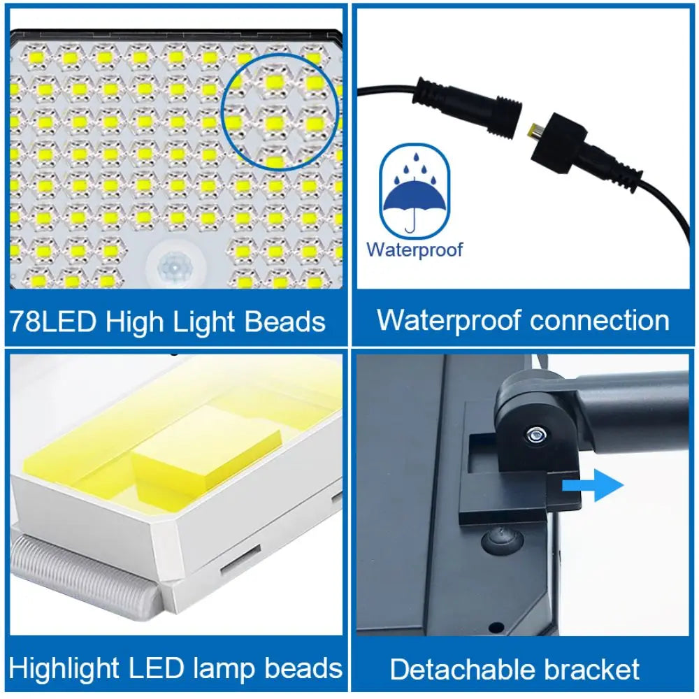 1-2pcs Super Bright 234LED Solar Light, IR Sensor Street Light, Decorative Wall Light, Multiple Switch Modes with Remote Control