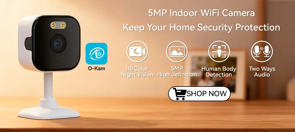 5MP Window Camera 5GHz WiFi Indoor Cameras For Home Security Color Night Vision Motion Detection 24/7 Recording Quick Install
