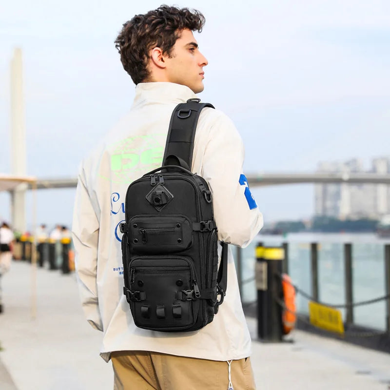 Waterproof Casual Chest Bag Multifunctional Men's Chest Bags Male Crossbody Bag Large Capacity Messenger Shoulder Packs