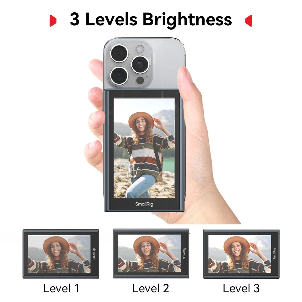 SmallRig Phone Monitor Screen with Wireless Control, Video Monitor w Cold Shoe Real-Time Screen Sharing for iPhone 17for MagSafe