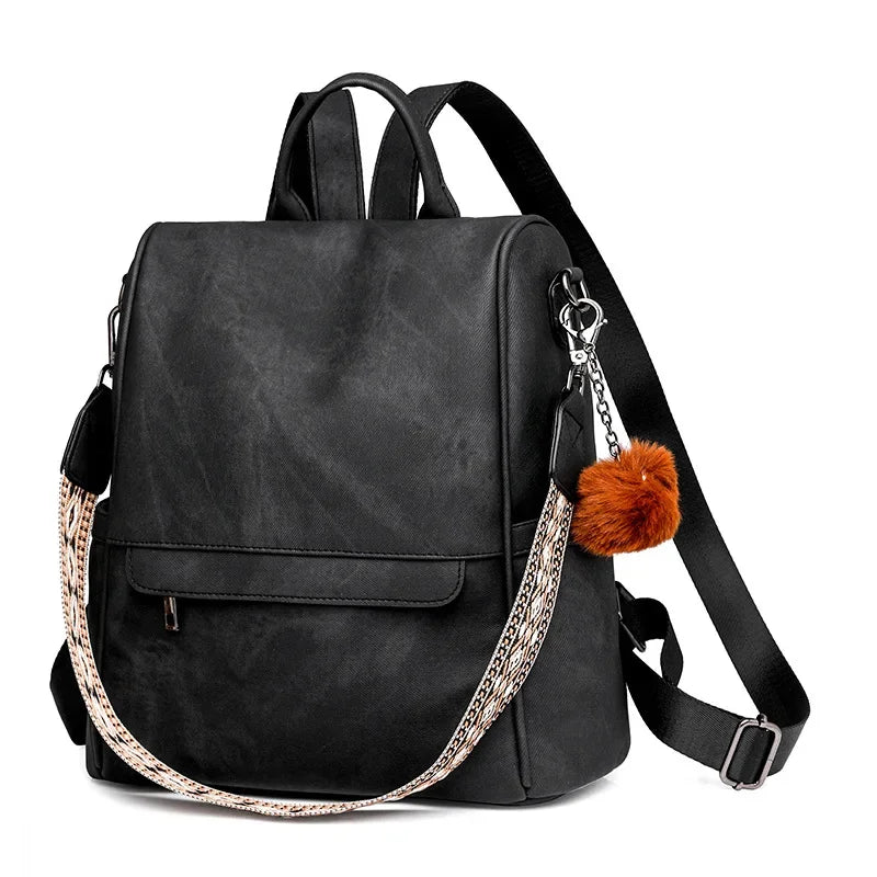 Womens Purse Leather Backpack Purse for Women Fashion Backpack Ladies Designer Ladies Shoulder Bags for Travel College Work