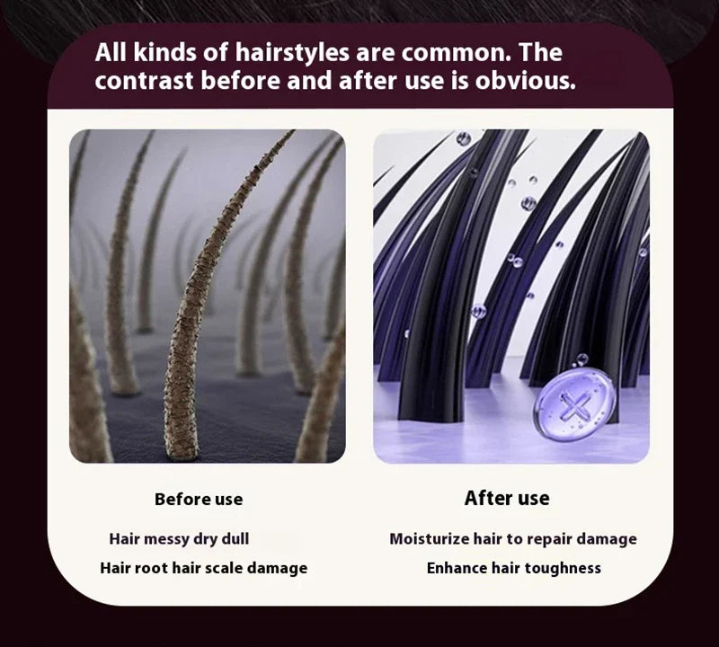 Wireless Straight Curling Hair Comb Heating Negative Ion Hair Straightener Rechargeable Anti-scalding Electric Hair Care Brushes