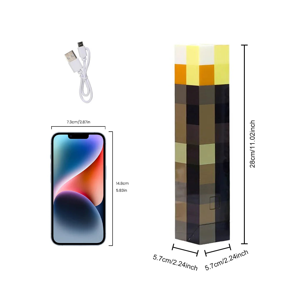 Flashlight, LED light, USB rechargeable night light, children's Christmas gift table lamp, living room and bedroom decoration