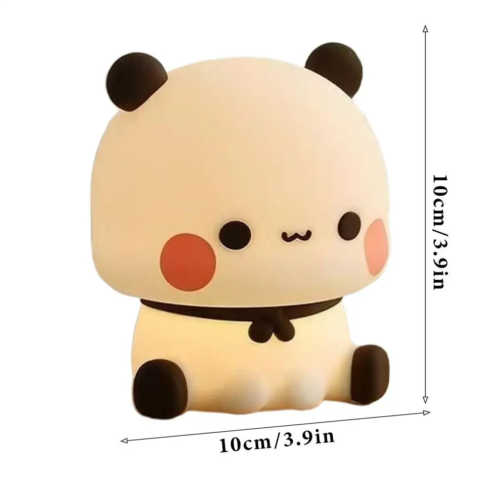 Cute Panda Night Light LED Squishy Novelty Animal Touch Night Lamp 3 Modes Dimmable Baby kids Bedroom Night light Pat Lamp
