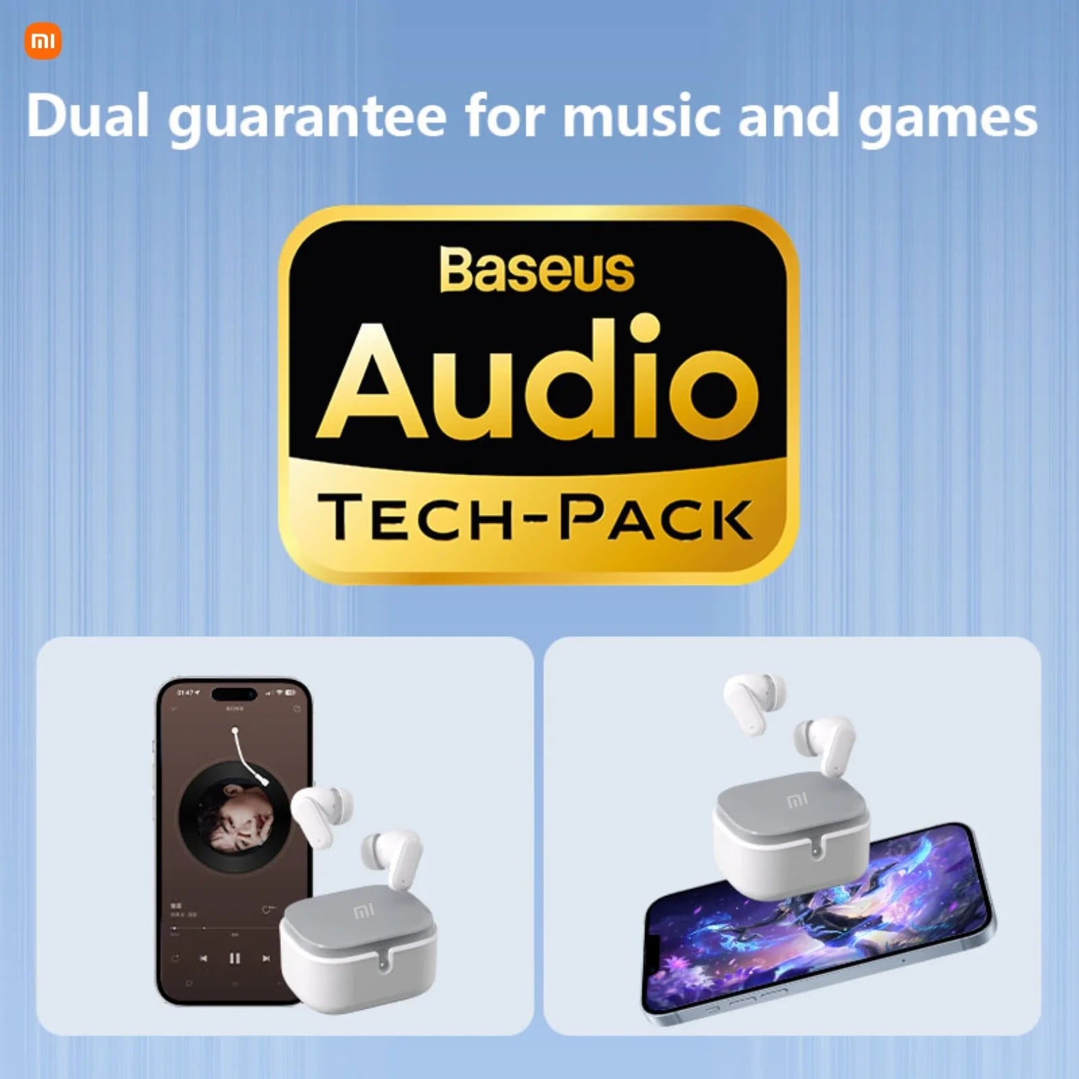 Xiaomi Auricular Wireless Bluetooth Earphones In Ear Noise Reduction Sports Waterproof for Android, iOS, PC Long Battery Life