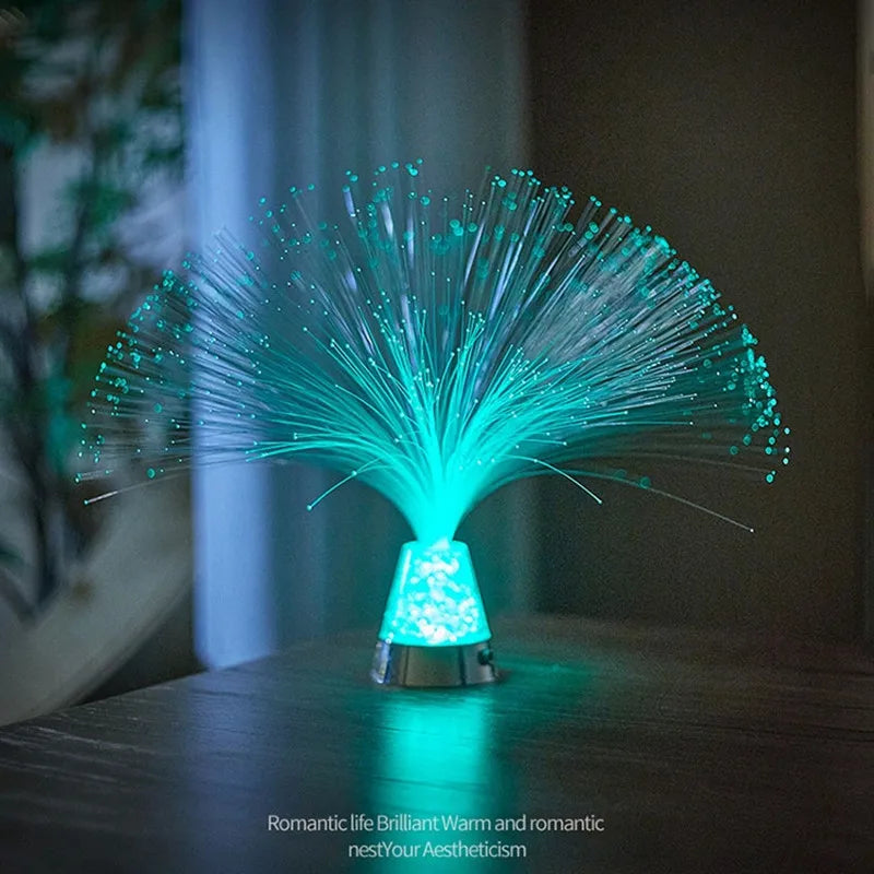 Colorful Fiber Optic Lamp LED Starlight Atmosphere Light Color Changing Crystal Night Light Wedding Party Christmas Decor Lamp