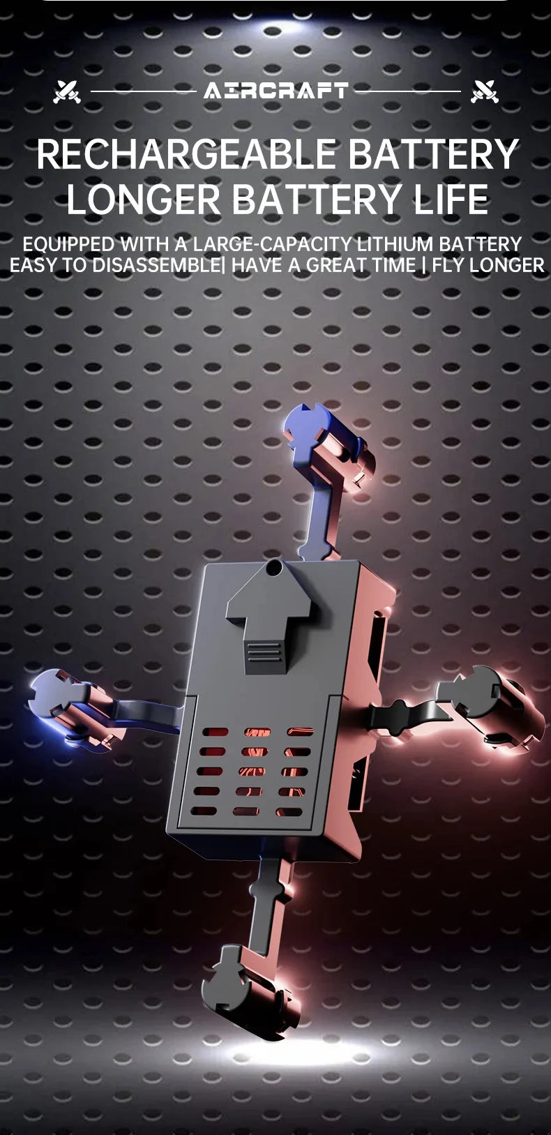 RC Flying Sword Glider Drone with Hand Wave & Controller Mode, 3-Speed Stunt Plane for Kids,Teens & Adults,LED Lights,Aerial Fun