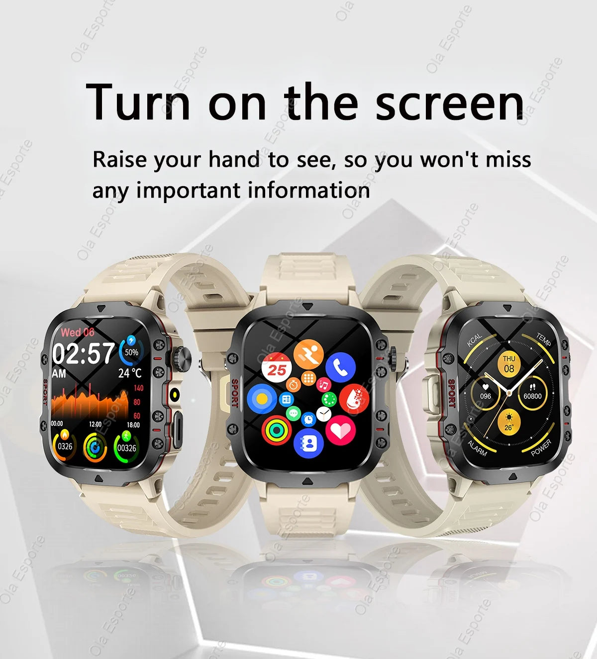 New Military GPS Smartwatch LED Flashlight Fitness IP68 Waterproof Outdoor Sports Tracker Bluetooth Calls Smart Watch Men Women