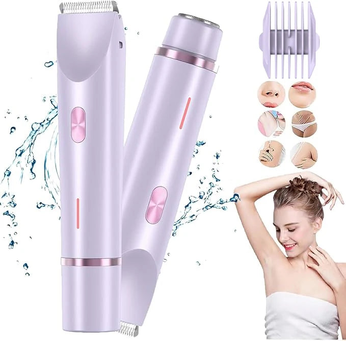 2-in-1 dual head women's electric shaver, women's electric hair clipper, women's electric trimmer, ideal New Year gift