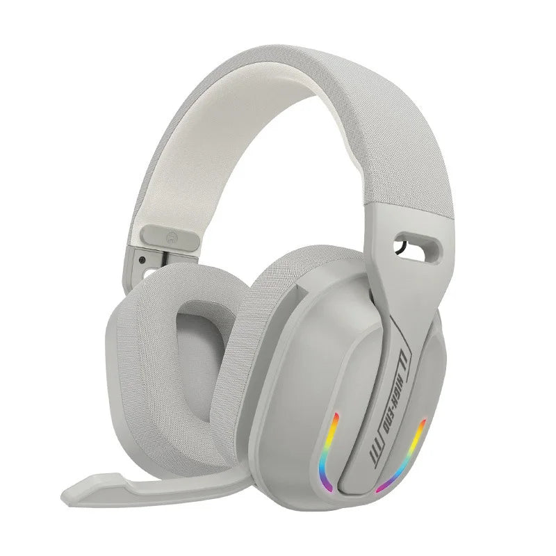 B500 Over Ear Headset Bluetooth5.4 Wireless Stereo Gaming Earphone Built-in Mic RGB Light Low Latency Headphone For PC