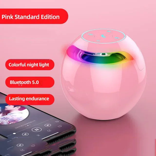 G90 New Clock Colorful Bluetooth Speaker Mini Portable Household Ball Card Lock and Load Spray Bluetooth Speaker