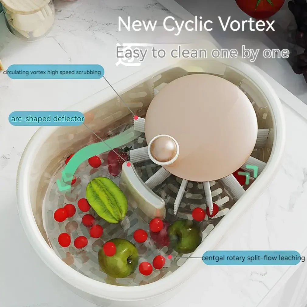 Household Vegetable Fruits Cleaner Sets Manual Water Salad Spinner Fruit Drain Basket Dryer Hand Crank Kitchen Household Gadget