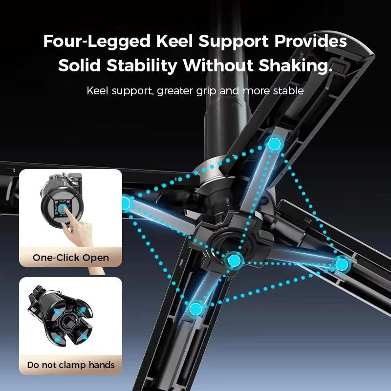 4-in-1 Multifunctional Magnetic mini Selfie Stick with 360° Rotation Wireless Bluetooth Control Magnetic Phone Holder