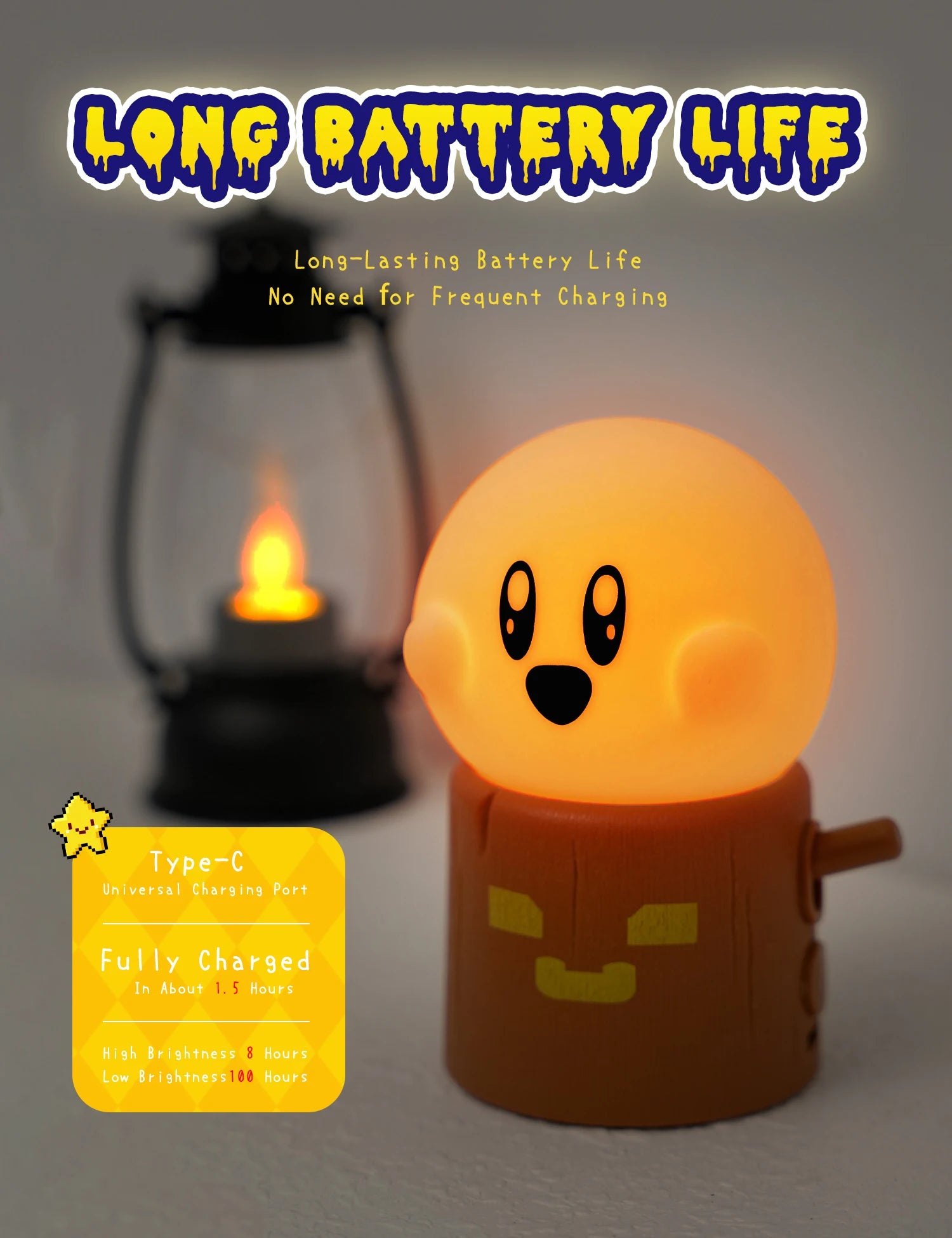 Flameless Candles Night Light Cute Sleeping Nightlights Dimmable 2 Lighting Modes Bedside Lamp For Kid Bedroom