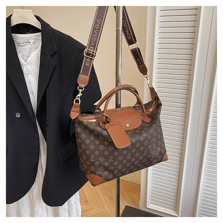 2025 New Large-Capacity Portable Tote Bag — Fashionable, Leisure & Travel-Ready, Versatile Shoulder/Crossbody Bag for Women