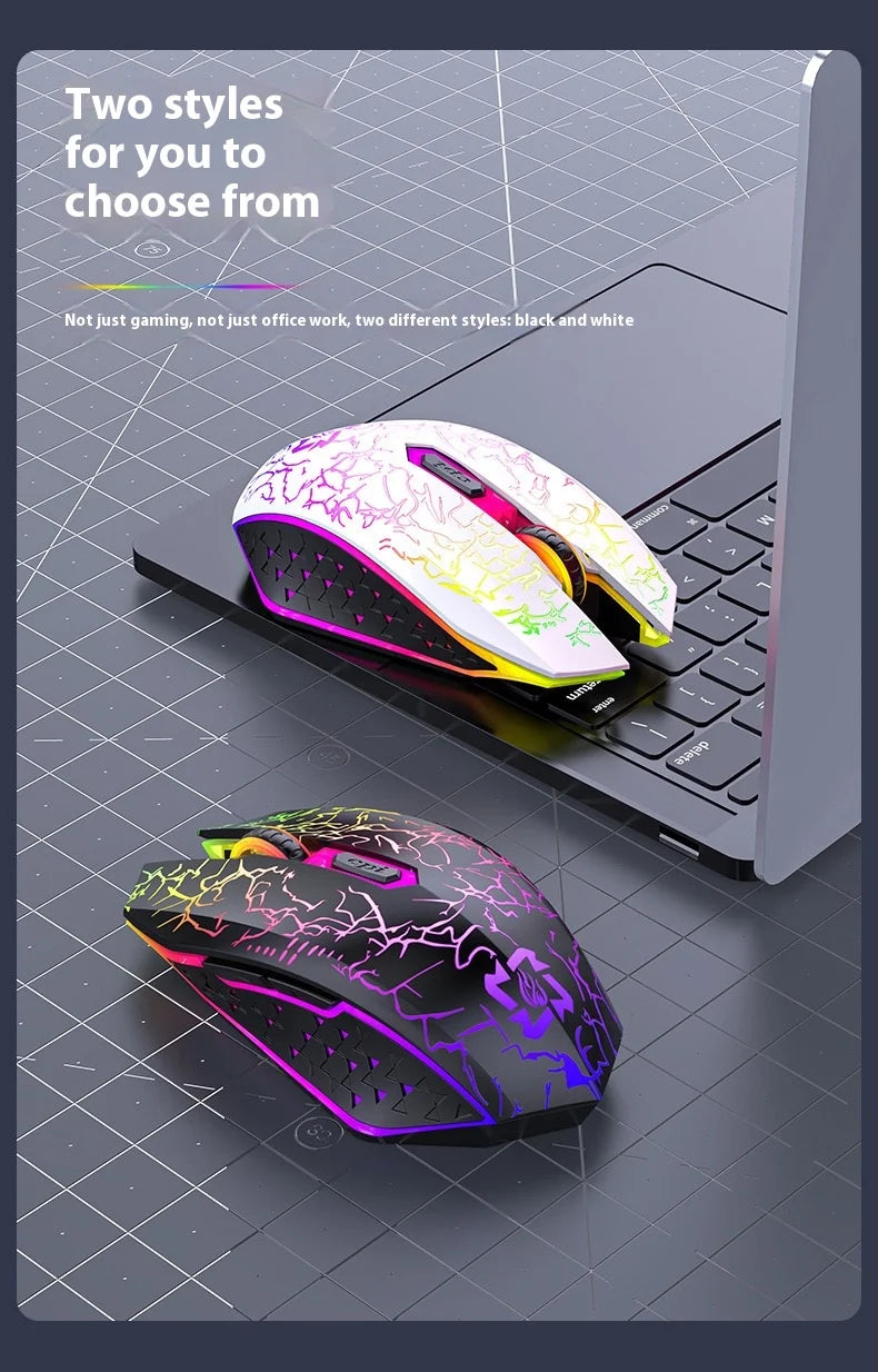 2.4G Bluetooth Wireless Mouse Gaming Mouse Silent Mouse Rechargeable Mouse 800-1200-1600 DPI Mouse Mice for PC Laptop Macbook