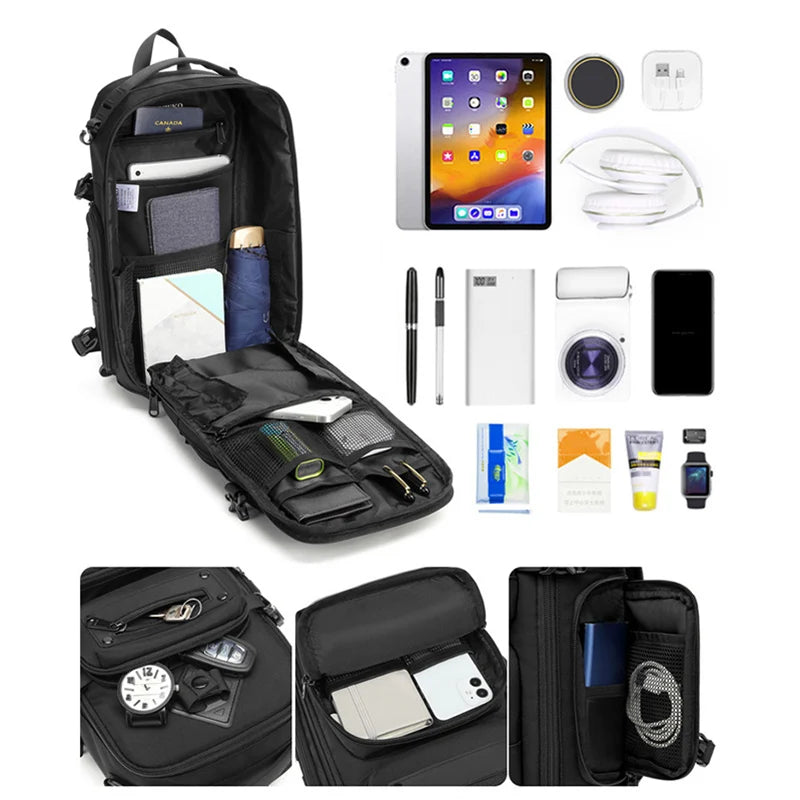 Waterproof Casual Chest Bag Multifunctional Men's Chest Bags Male Crossbody Bag Large Capacity Messenger Shoulder Packs