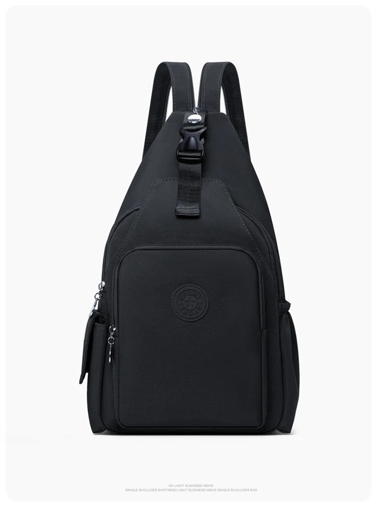 Korean Version of Nylon Fabric Fashion Trend Simple Casual Women Chest Bag with Large Capacity Multi-Functional Backpack 핸드백