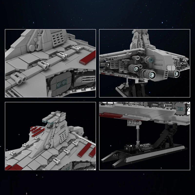 Mould King 21074 Star Plan Building Block The MOC Republic Attack Cruiser Model Assembly Star Fighter Toys Kids Christmas Gift