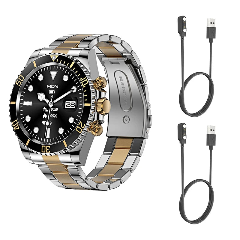 Smart Watch Man Smartwatch AW12 high-end luxury 2024 Android IOS Korean Support Steel Connected Replica Miltary pk gts4 global