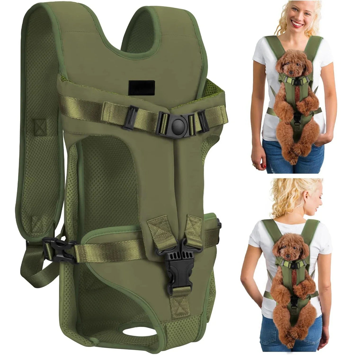 TAILUP Pet Carrier Backpack for Dogs Cat Thickened Sponge Pet Front Dog Carrier Backpacks Portable Puppy Transportation Dog Bag