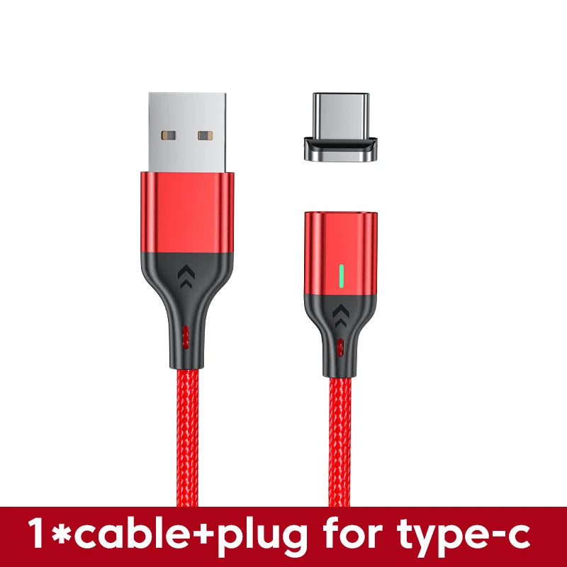 AUFU Magnetic Charge Cable 3A Fast Charging USB Type C Cable Magnet Micro USB Data Charging Wire Mobile Phone for iPhone Xiaomi