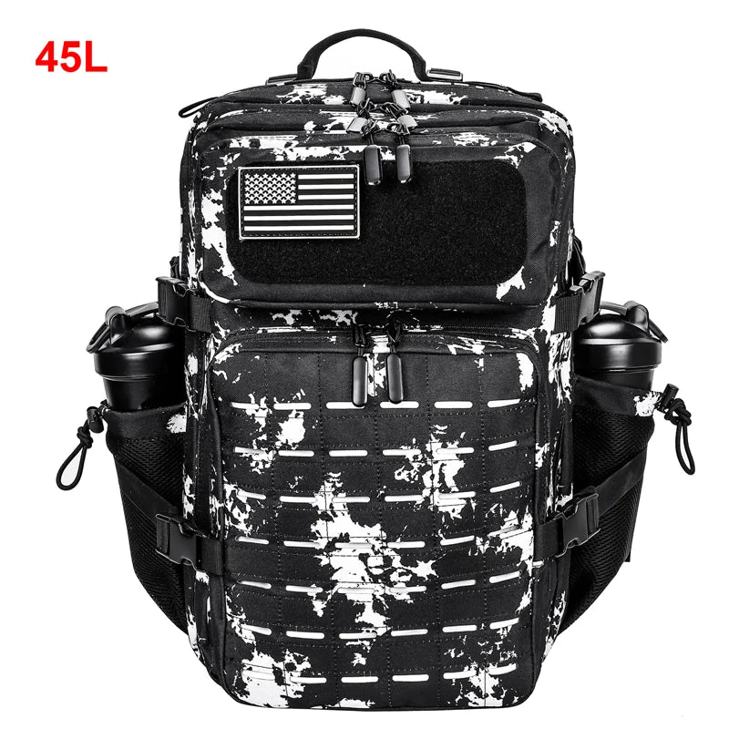 LHI 25L/35L/45L Gym Backapck Tactical Athlete Sports Fitness Bag Exercise Workout Weekend Travel Daypack with Bottle Holder