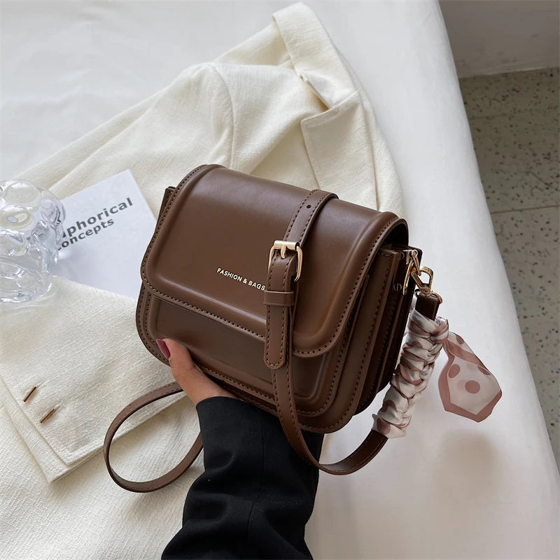 Leather Shoulder Bag Purse for Women - Fashion Crossbody Bags Underarm Bag Small Square Satchel Handbag