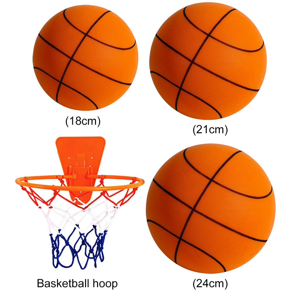 Bouncing Mute Ball Indoor Silent Basketball 24/21/18cm Silent Soft Foam Basketball Child Sports Toy Game Bounce Basket Balls