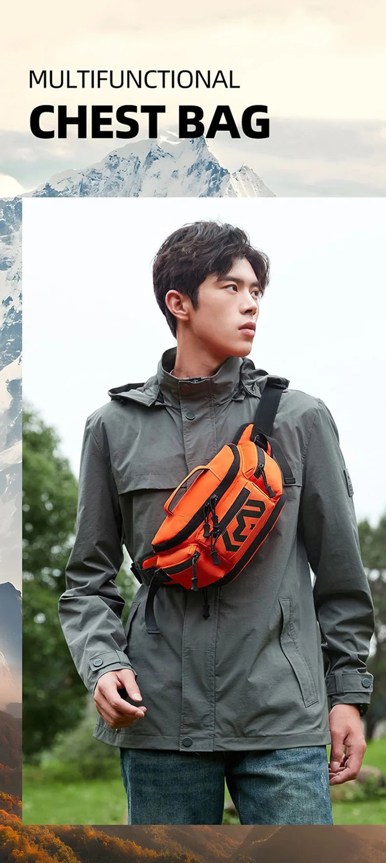 Camping Cycling Chest Bag Tactical Outdoor Sports Hiking Hunting Motorcycle Bike Run Fishing Trvael Backpack Waist Fanny Pack