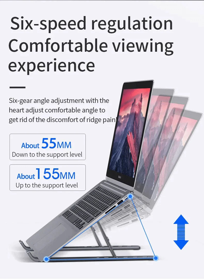 Laptop Aluminum Alloy Stand Ergonomic Foldabl Desktop Stand Flat Stand Mobile Phone Stand Laptop Radiator Portable Foldabl Stand